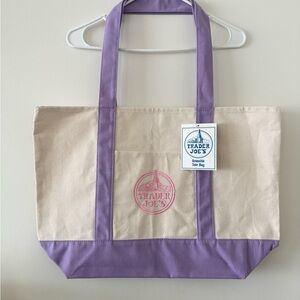 Trader Joe’s Lavender-Trim Canvas Tote Bag